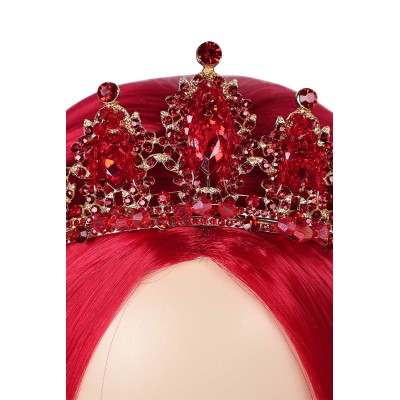 Descendants: The Rise of Red Queen of Hearts Wig Heat Resistant Synthetic Hair Accessories Cosplay Costume Halloween Carnival
