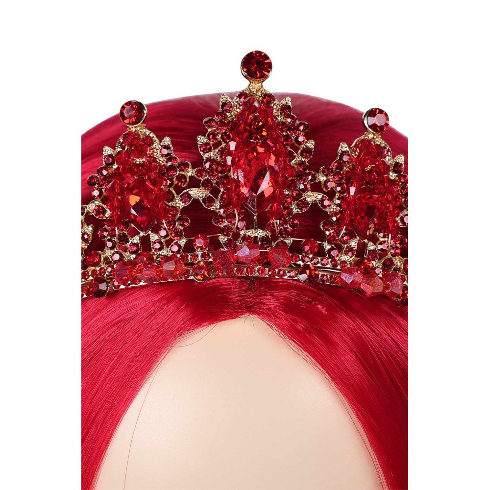 Descendants: The Rise of Red Queen of Hearts Wig Heat Resistant Synthetic Hair Accessories Cosplay Costume Halloween Carnival