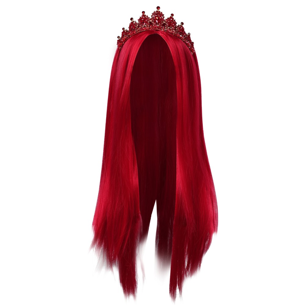 Descendants: The Rise of Red Queen of Hearts Wig Heat Resistant Synthetic Hair Accessories Cosplay Costume Halloween Carnival