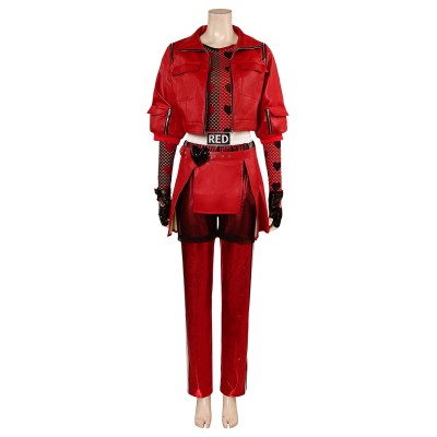 Descendants: The Rise of Red Princess Red Suit Cosplay Costume Halloween Carnival Outfit