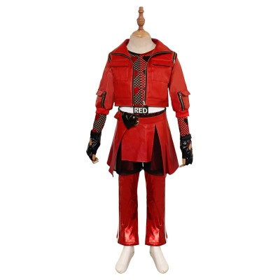 Descendants: The Rise of Red Princess Red Kids Suit Cosplay Costume Halloween Carnival Outfit