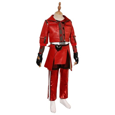 Descendants: The Rise of Red Princess Red Kids Suit Cosplay Costume Halloween Carnival Outfit