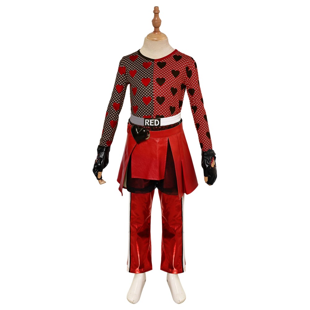 Descendants: The Rise of Red Princess Red Kids Suit Cosplay Costume Halloween Carnival Outfit