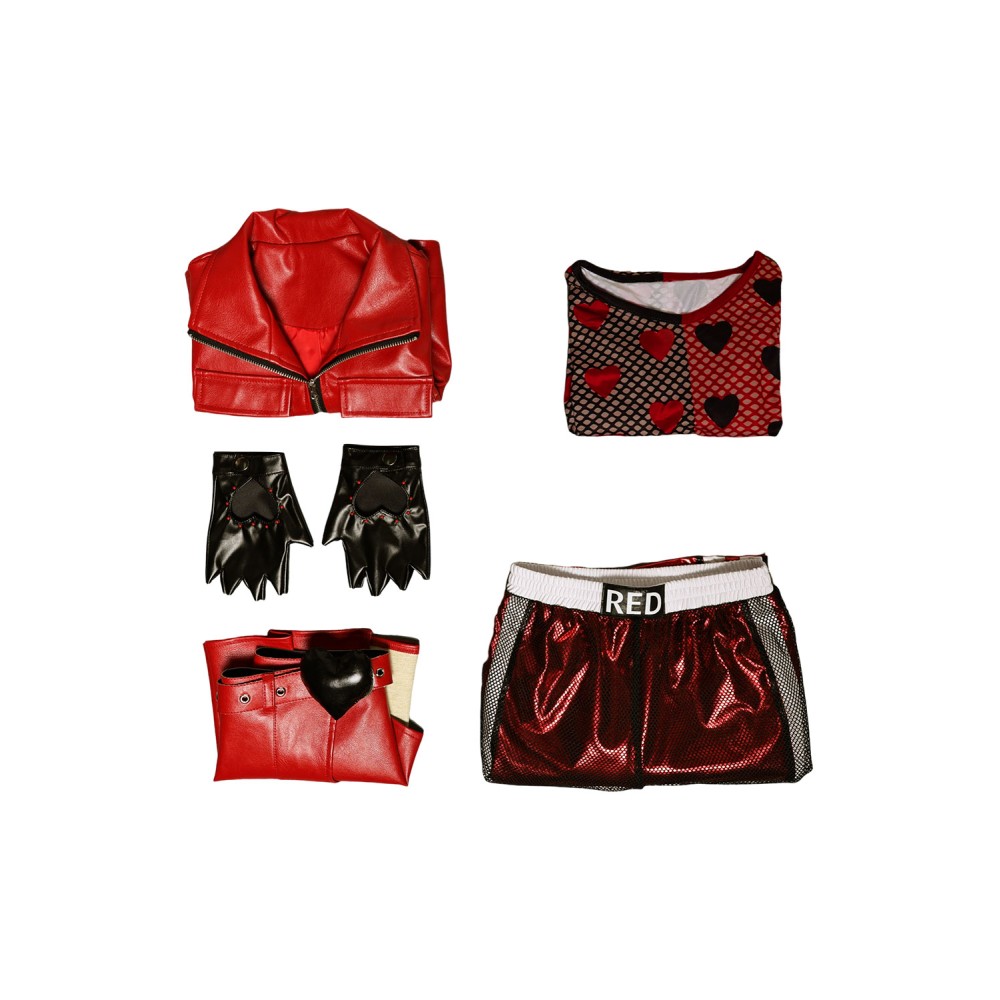 Descendants: The Rise of Red Princess Red Kids Suit Cosplay Costume Halloween Carnival Outfit