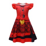 Descendants: The Rise of Red Princess Red Kids Girls Dress Suit Cosplay Costume Halloween Carnival Outfit