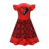 Descendants: The Rise of Red Princess Red Kids Girls Dress Suit Cosplay Costume Halloween Carnival Outfit