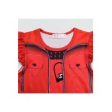 Descendants: The Rise of Red Princess Red Kids Girls Dress Suit Cosplay Costume Halloween Carnival Outfit