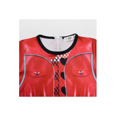 Descendants: The Rise of Red Princess Red Kids Children Jumpsuit Suit Cosplay Costume Halloween Carnival Outfit