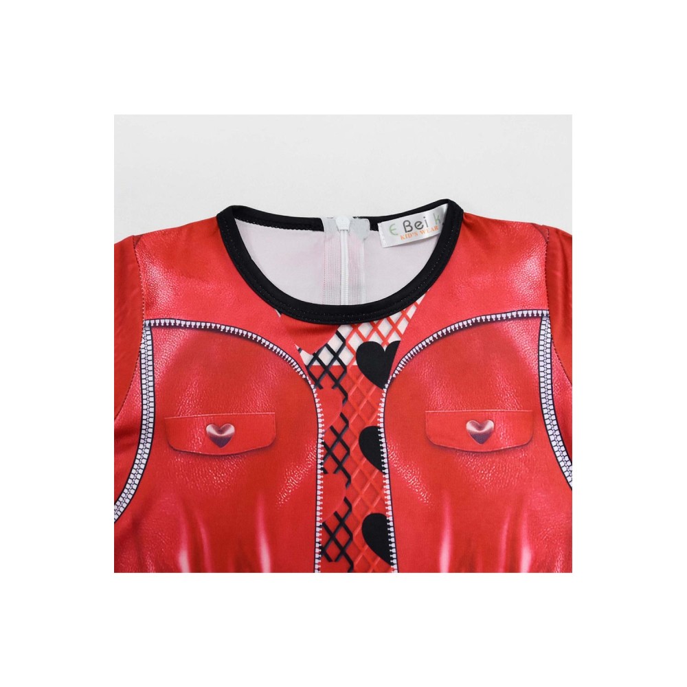 Descendants: The Rise of Red Princess Red Kids Children Jumpsuit Suit Cosplay Costume Halloween Carnival Outfit