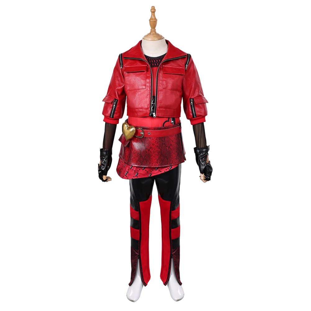 Descendants: The Rise of Red Princess Red Girls Suit Cosplay Costume Halloween Carnival Outfit