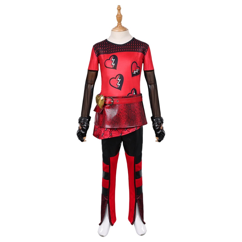 Descendants: The Rise of Red Princess Red Girls Suit Cosplay Costume Halloween Carnival Outfit