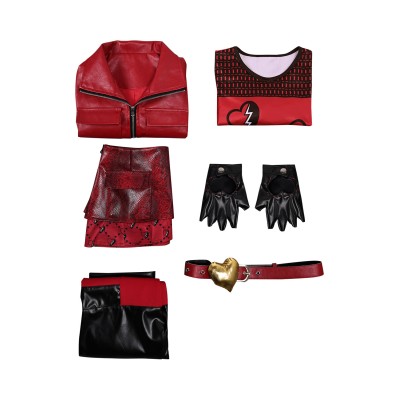 Descendants: The Rise of Red Princess Red Girls Suit Cosplay Costume Halloween Carnival Outfit
