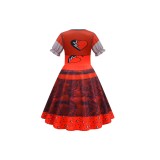 Descendants: The Rise of Red Kids Girls Red Set Suit Cosplay Costume Halloween Carnival Outfit