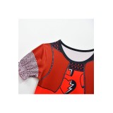Descendants: The Rise of Red Kids Girls Red Set Suit Cosplay Costume Halloween Carnival Outfit
