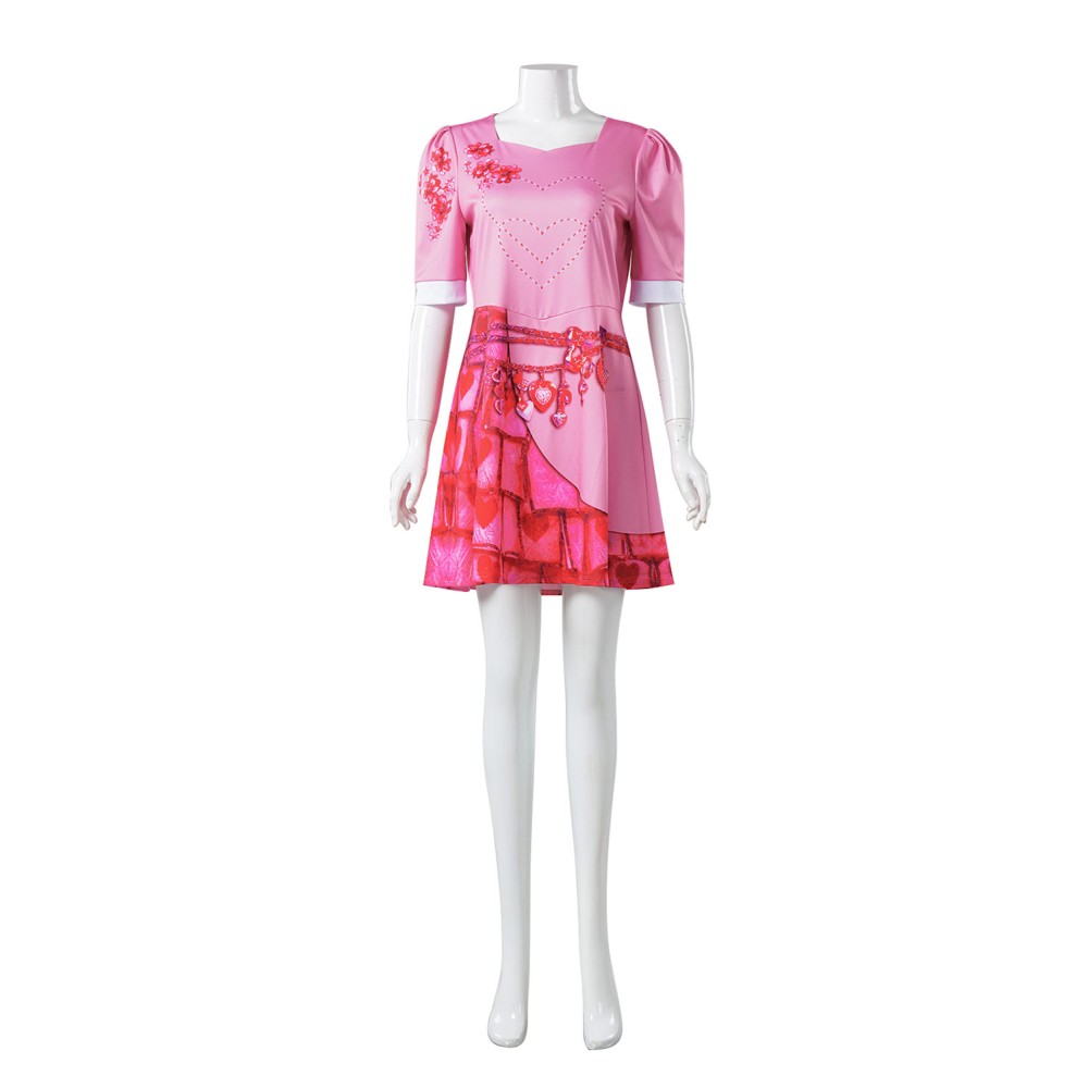 Descendants: The Rise of Red Bridget Pink Dress Suit Cosplay Costume Halloween Carnival Outfit