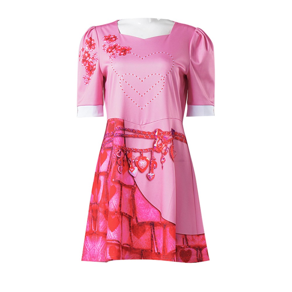 Descendants: The Rise of Red Bridget Pink Dress Suit Cosplay Costume Halloween Carnival Outfit