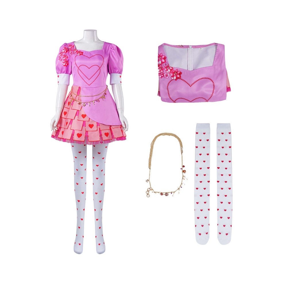 Descendants: The Rise of Red 2024 Bridget Dress Full Set Suit Cosplay Costume Halloween Carnival Outfit