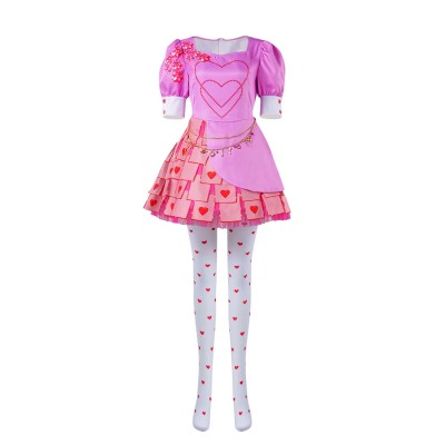 Descendants: The Rise of Red 2024 Bridget Dress Full Set Suit Cosplay Costume Halloween Carnival Outfit