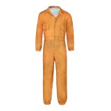 Delta Force Warden Weyron Orange Jumpsuit Cosplay Costume Halloween Carnival Outfit