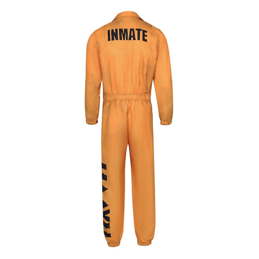 Delta Force Warden Weyron Orange Jumpsuit Cosplay Costume Halloween Carnival Outfit