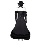 Delicious in Dungeon Marcille Donato Master of the Dungeon Black Dress Suit Cosplay Costume Halloween Carnival Outfit