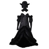 Delicious in Dungeon Marcille Donato Master of the Dungeon Black Dress Suit Cosplay Costume Halloween Carnival Outfit