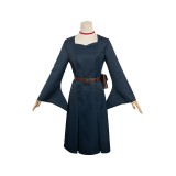 Delicious in Dungeon Marcille Donato Dark Blue Dress Set Suit Cosplay Costume Halloween Carnival Outfit