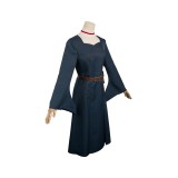 Delicious in Dungeon Marcille Donato Dark Blue Dress Set Suit Cosplay Costume Halloween Carnival Outfit