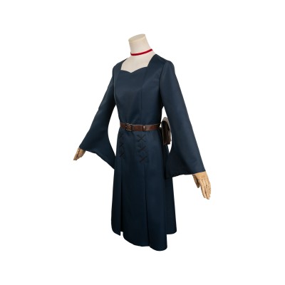 Delicious in Dungeon Marcille Donato Dark Blue Dress Set Suit Cosplay Costume Halloween Carnival Outfit