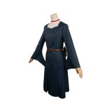 Delicious in Dungeon Marcille Donato Dark Blue Dress Set Suit Cosplay Costume Halloween Carnival Outfit