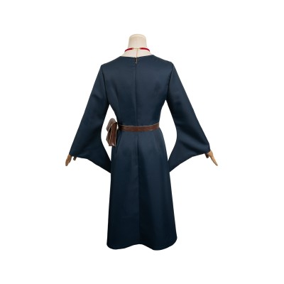 Delicious in Dungeon Marcille Donato Dark Blue Dress Set Suit Cosplay Costume Halloween Carnival Outfit