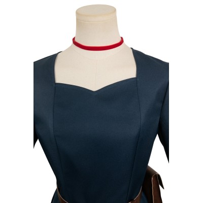 Delicious in Dungeon Marcille Donato Dark Blue Dress Set Suit Cosplay Costume Halloween Carnival Outfit