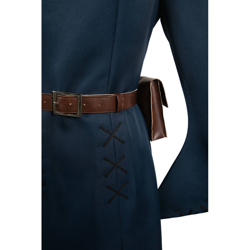 Delicious in Dungeon Marcille Donato Dark Blue Dress Set Suit Cosplay Costume Halloween Carnival Outfit