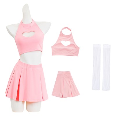 Death Note Misa Amane Women Pink Skirt Cosplay Costume Halloween Carnival Outfit