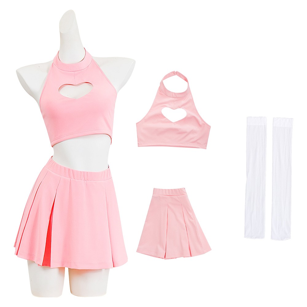 Death Note Misa Amane Women Pink Skirt Cosplay Costume Halloween Carnival Outfit