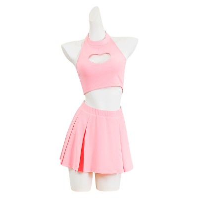 Death Note Misa Amane Women Pink Skirt Cosplay Costume Halloween Carnival Outfit