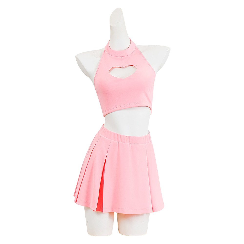 Death Note Misa Amane Women Pink Skirt Cosplay Costume Halloween Carnival Outfit