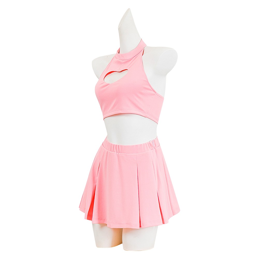 Death Note Misa Amane Women Pink Skirt Cosplay Costume Halloween Carnival Outfit