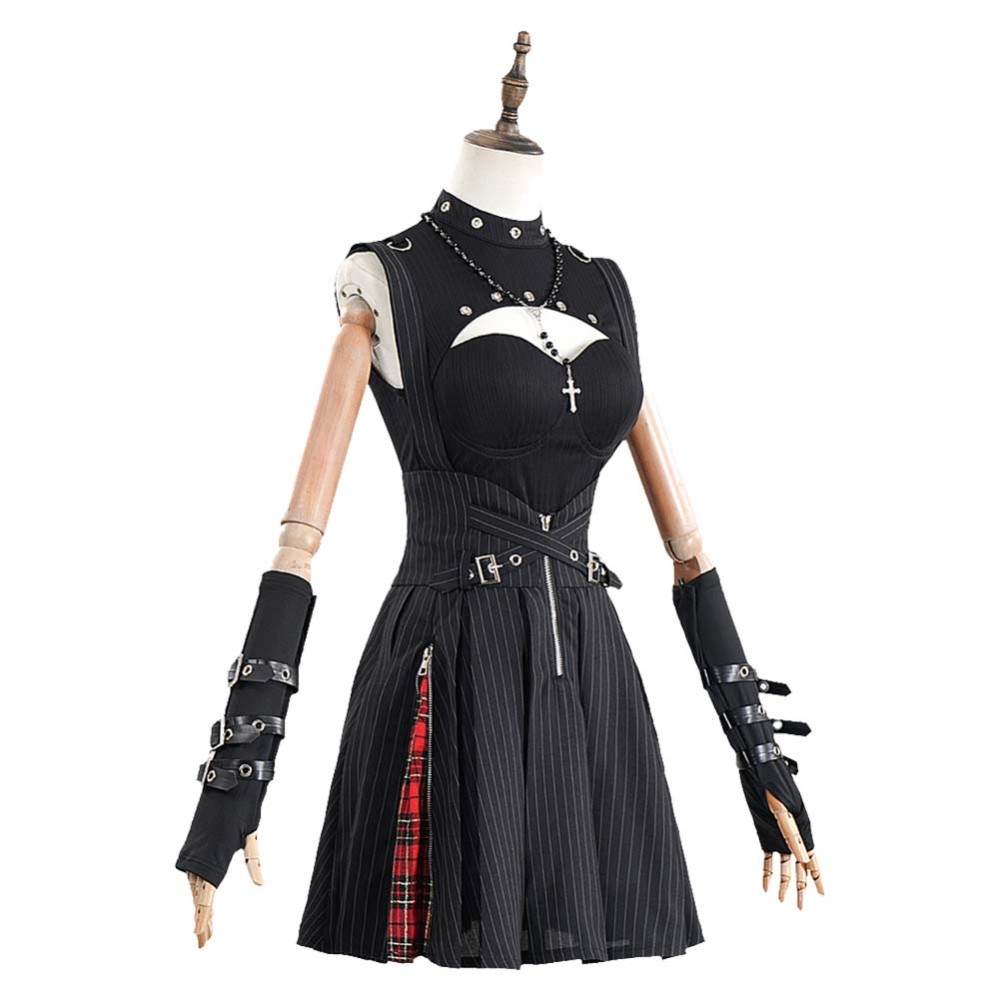 Death Note Misa Amane Women Black Goth Girl Skirt Party Cosplay Costume Halloween Carnival Outfit