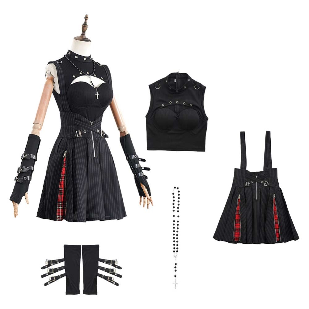 Death Note Misa Amane Women Black Goth Girl Skirt Party Cosplay Costume Halloween Carnival Outfit