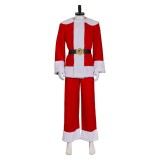 Dear Santa (2024) Satan Clause Red Uniform Christmas Cosplay Costume Halloween Carnival Outfit