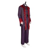 Dear Santa (2024) Satan Clause Burgundy Coat Cosplay Costume Halloween Carnival Outfit