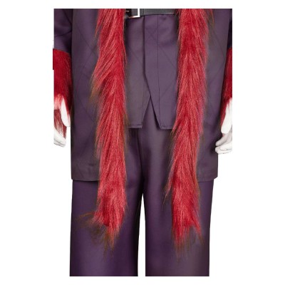 Dear Santa (2024) Satan Clause Burgundy Coat Cosplay Costume Halloween Carnival Outfit