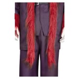 Dear Santa (2024) Satan Clause Burgundy Coat Cosplay Costume Halloween Carnival Outfit