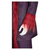 Dear Santa (2024) Satan Clause Burgundy Coat Cosplay Costume Halloween Carnival Outfit