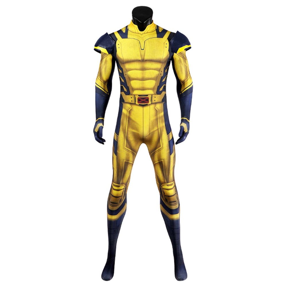 DP 3 Wolverine James Howlett Long Sleeve Jumpsuit Suit Cosplay Costume Halloween Carnival Outfit