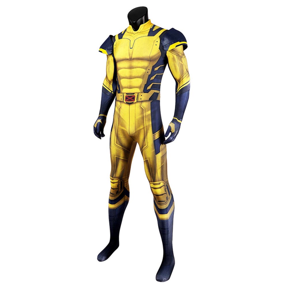 DP 3 Wolverine James Howlett Long Sleeve Jumpsuit Suit Cosplay Costume Halloween Carnival Outfit