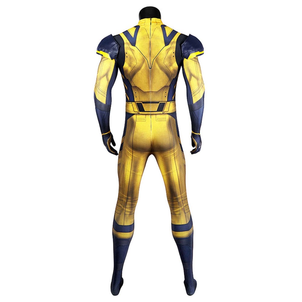 DP 3 Wolverine James Howlett Long Sleeve Jumpsuit Suit Cosplay Costume Halloween Carnival Outfit