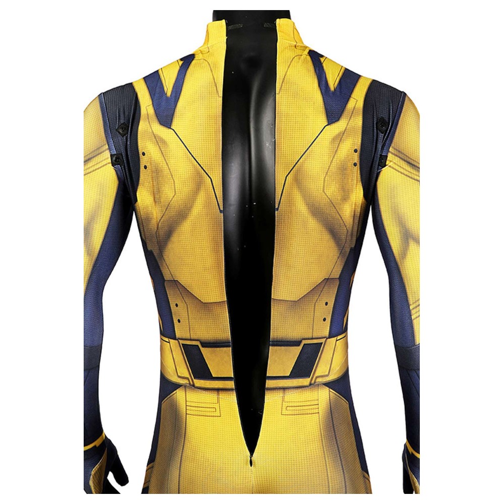 DP 3 Wolverine James Howlett Long Sleeve Jumpsuit Suit Cosplay Costume Halloween Carnival Outfit