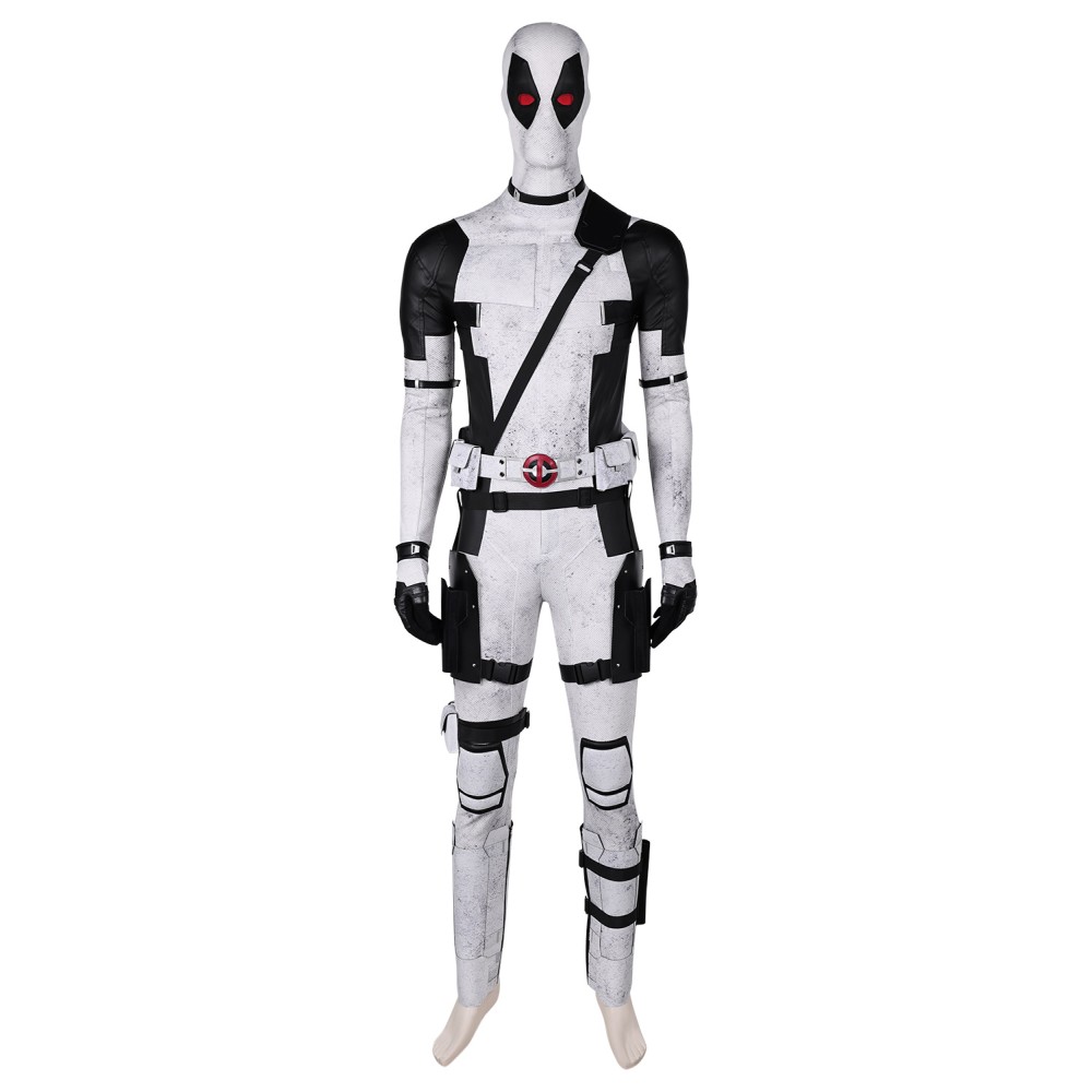 DP Wade Wilson X-Force White Variants Suit Cosplay Costume Halloween Carnival Outfit